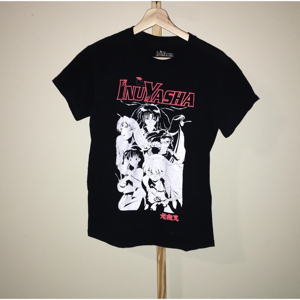 Inuyasha Anime Manga T Shirt Black Size S Short Sleeve Graphic Tee